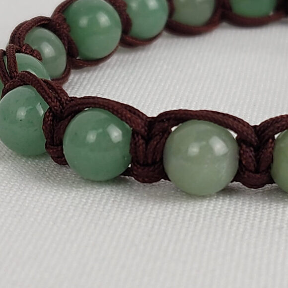 Green Natural Stone Adjustable Bracelet - Picture 3 of 4